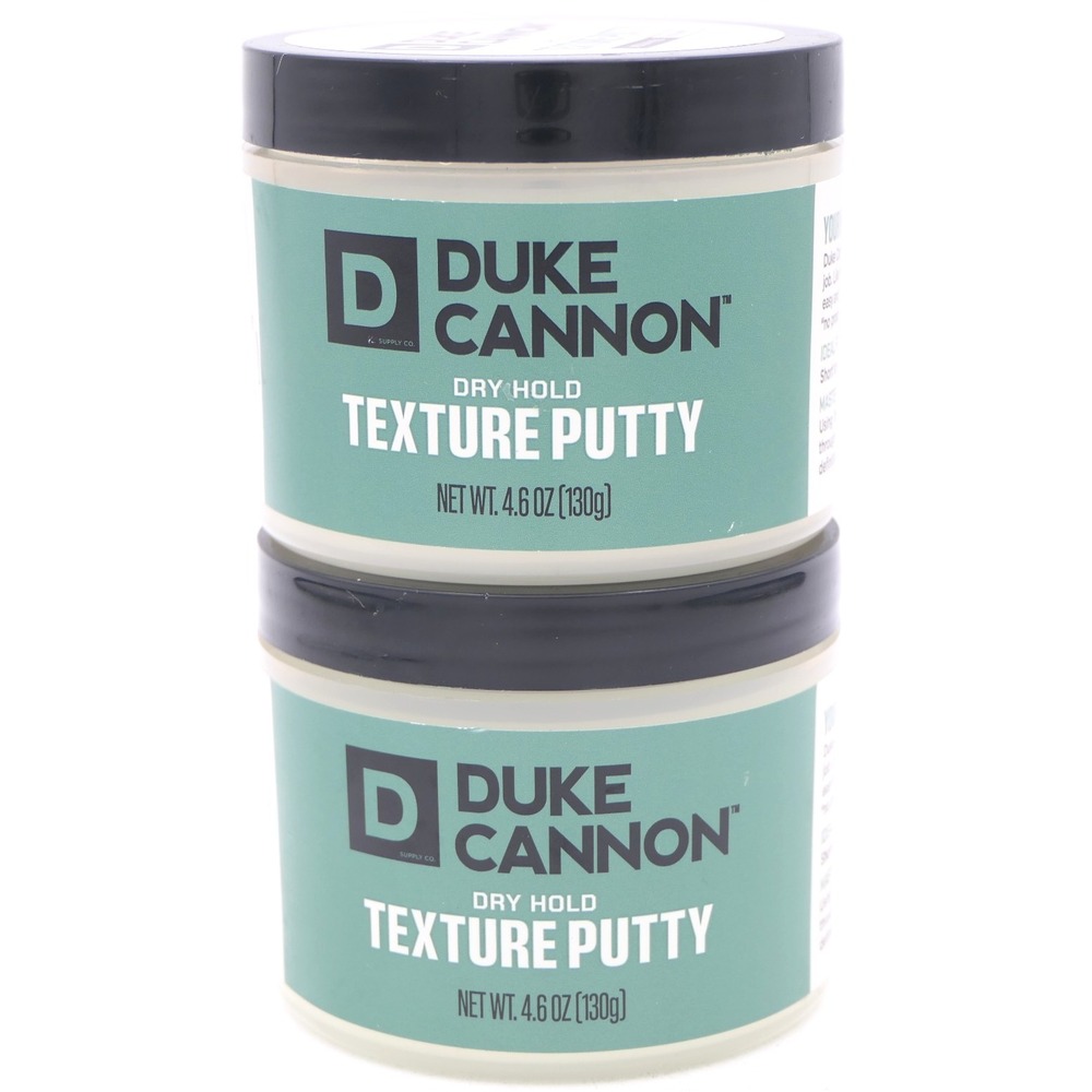 Duke Cannon Men's Dry Hold Texture Putty Medium Hold No Shine 2 Pack 4.6 oz Ea